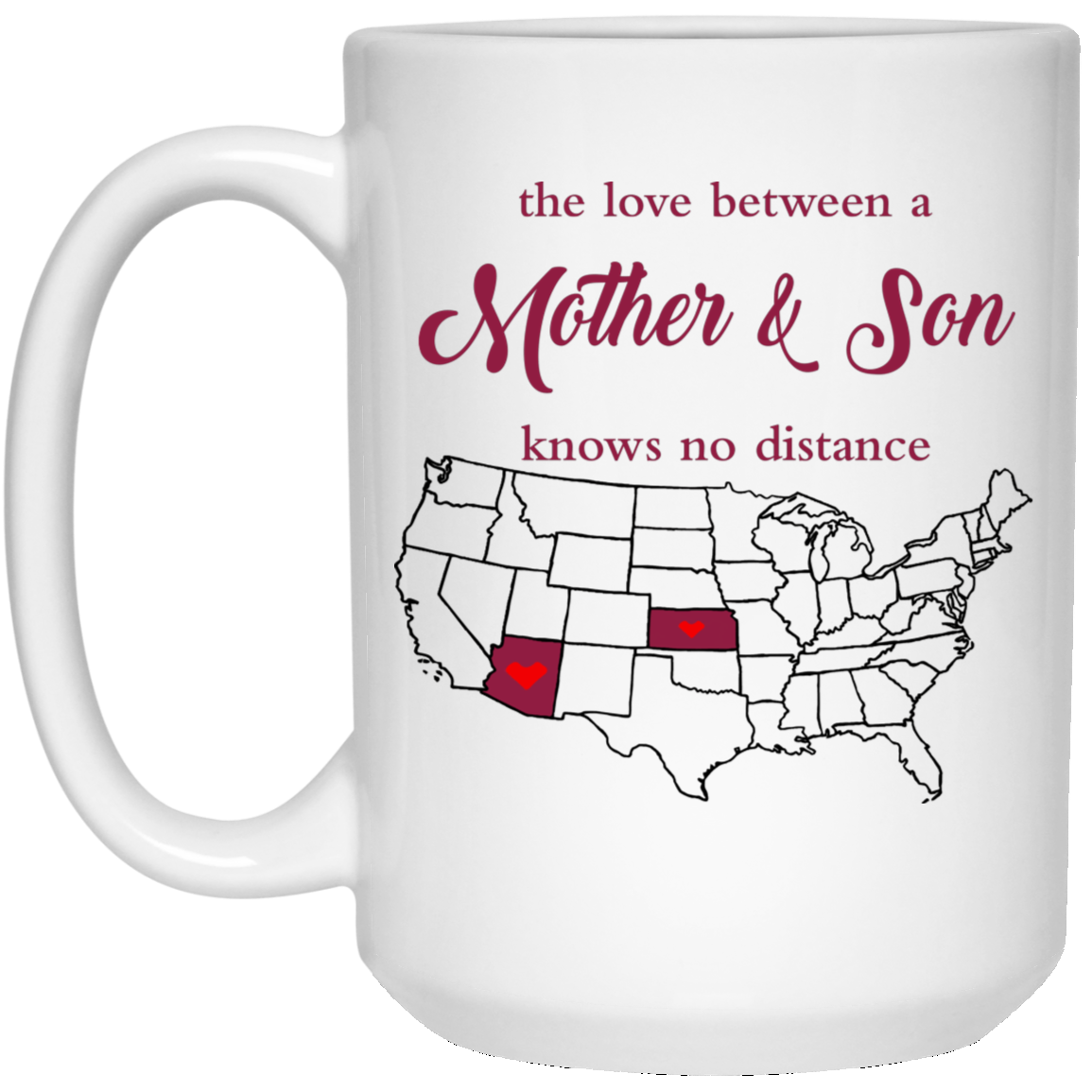 Kansas Arizona The Love Between Mother And Daughter Mug - Mug Teezalo