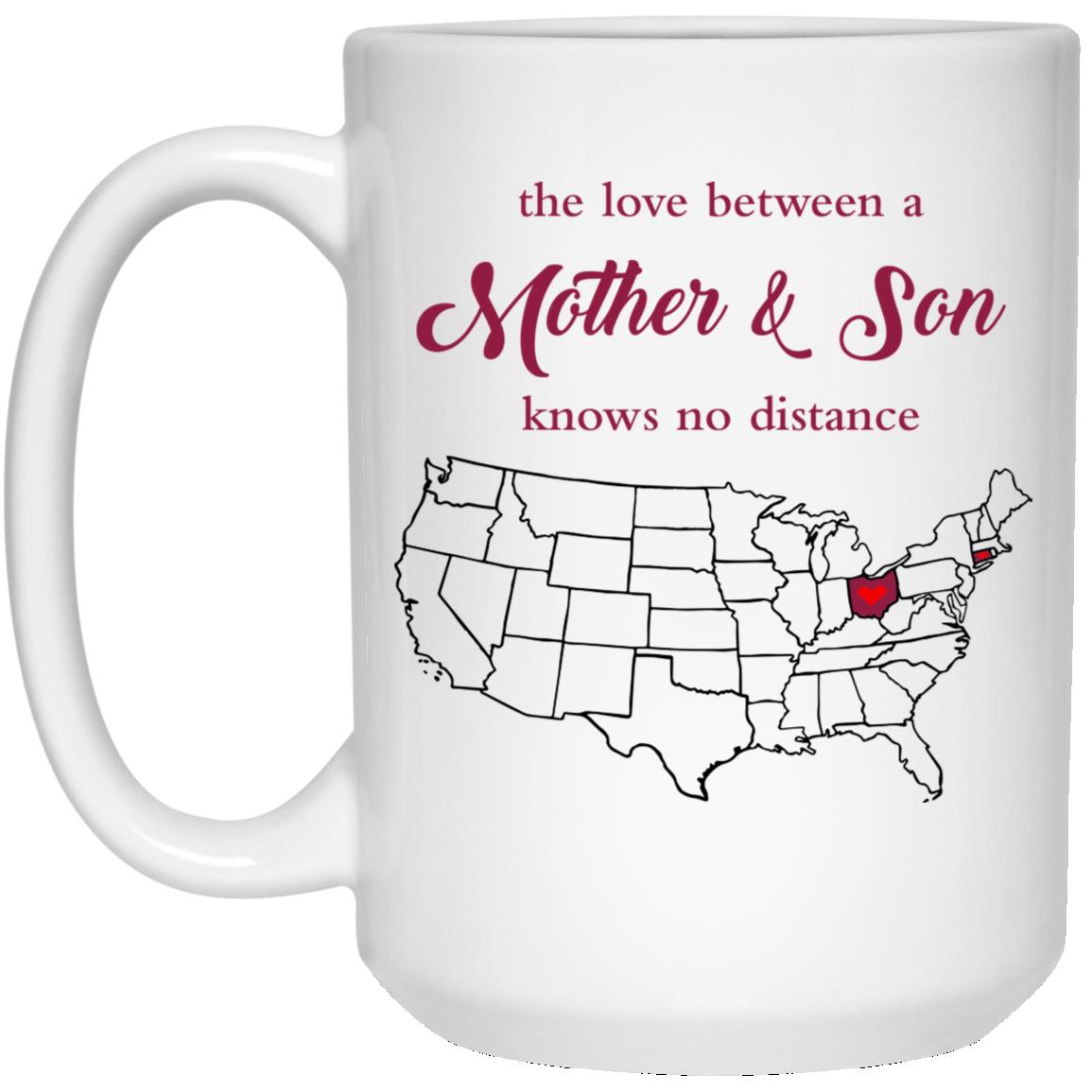 Connecticut Ohio The Love Between Mother And Son Mug - Mug Teezalo