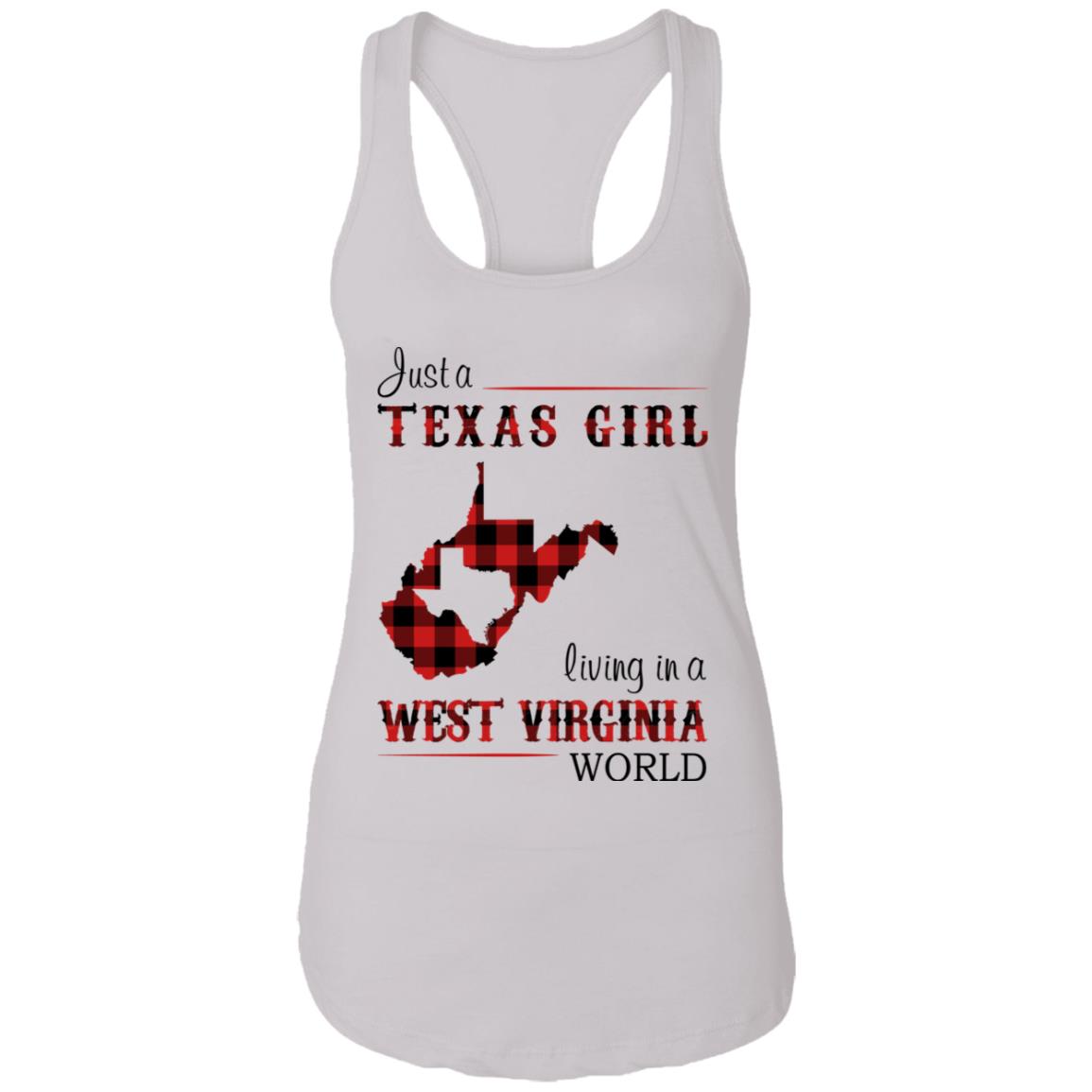 Just A Texas Girl Living In A West Virginia World T- Shirt - T-shirt Teezalo