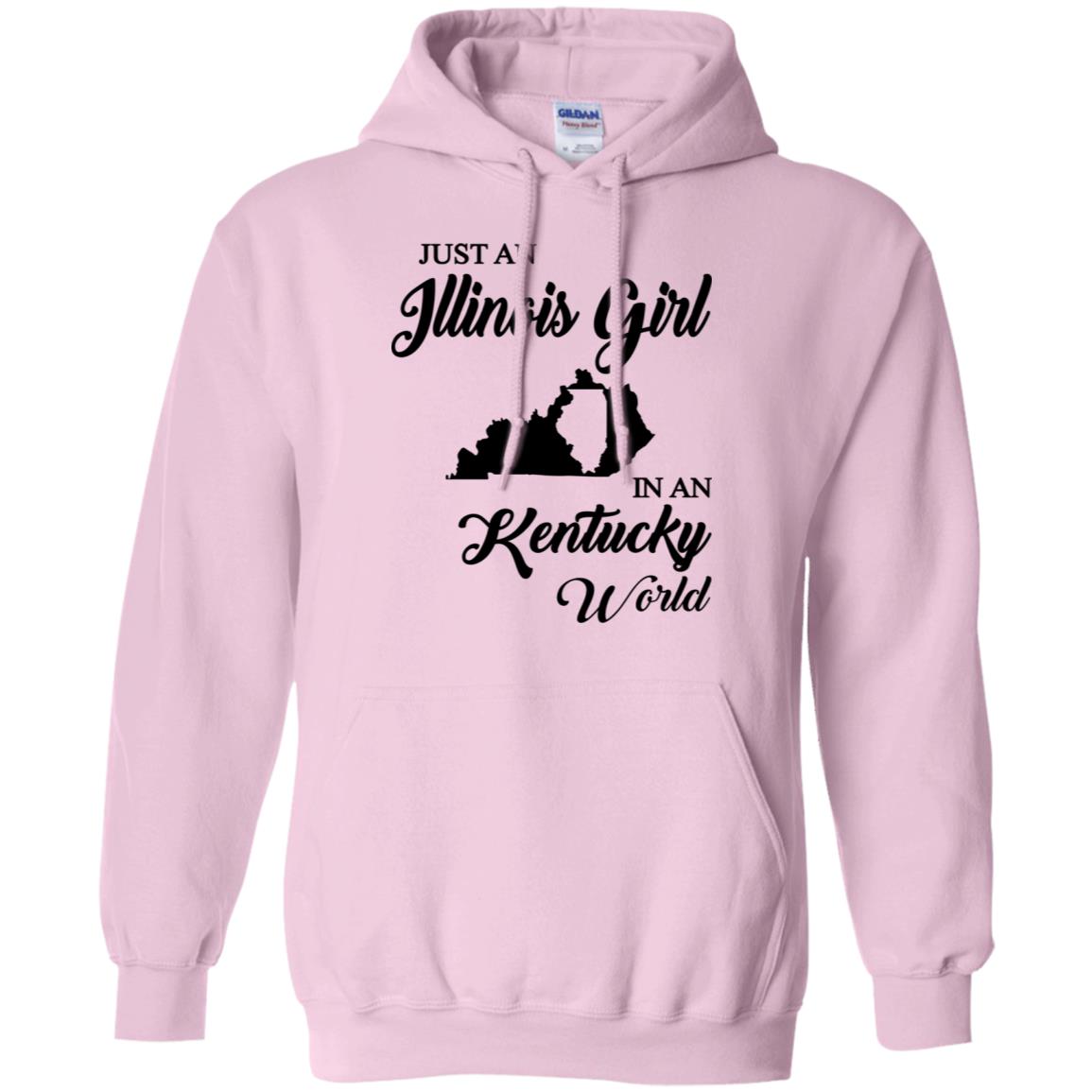 Just An Illinois Girl In A Kentucky World T-shirt - T-shirt Teezalo