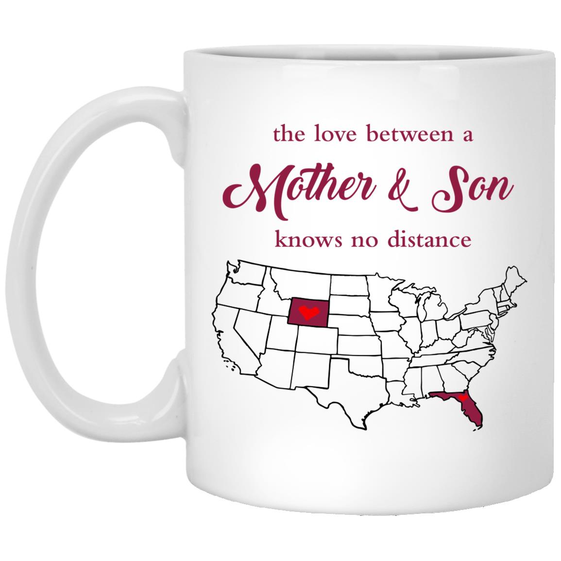 Wyoming Florida The Love Between Mother And Son Mug - Mug Teezalo