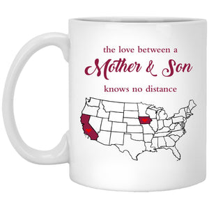 Iowa California The Love Between Mother And Son Mug - Mug Teezalo