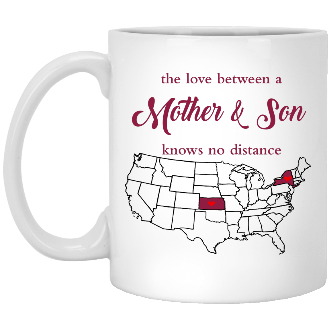New York Kansas Mother And Son Mug - Mug Teezalo