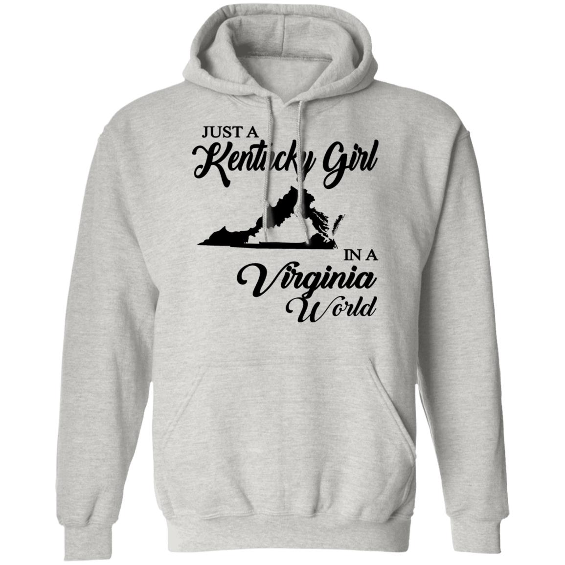 Just A Kentucky Girl In A Virginia World T-Shirt - T-shirt Teezalo