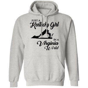 Just A Kentucky Girl In A Virginia World T-Shirt - T-shirt Teezalo