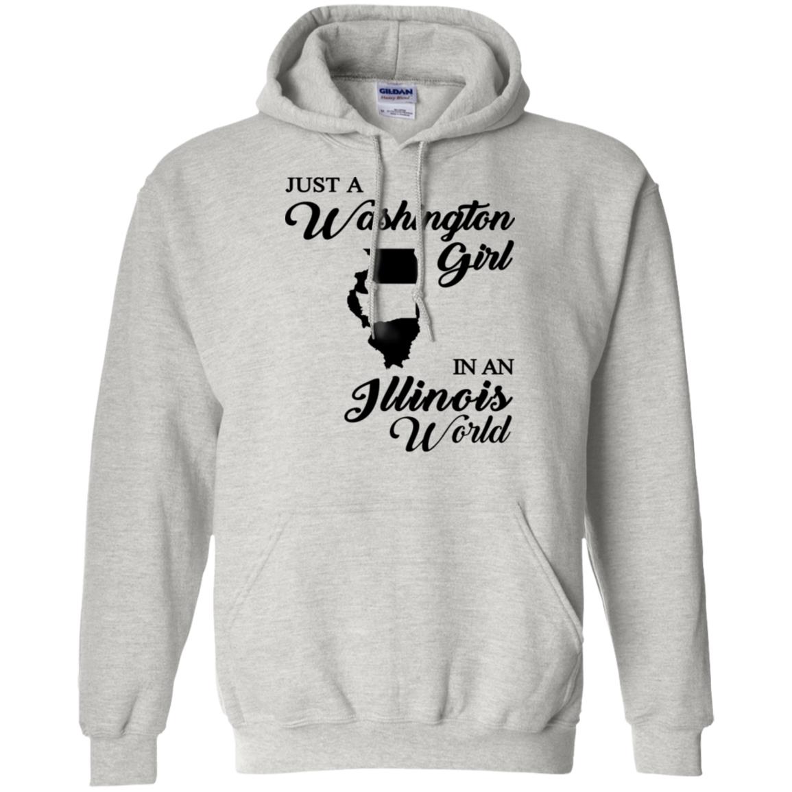 Just A Washington Girl In An Illinois World T-Shirt - T-shirt Teezalo