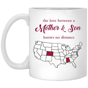 Colorado Alabama The Love Between Mother And Son Mug - Mug Teezalo