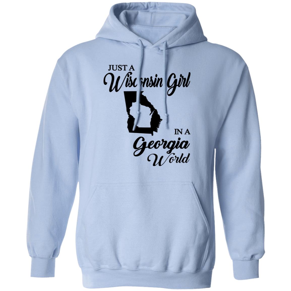 Just A Wisconsin Girl In A Georgia World T-shirt - T-shirt Teezalo