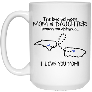 Puerto Rico North Carolina Love Between Mom Daughter Mug - Mug Teezalo