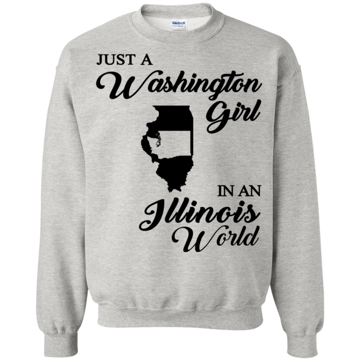 Just A Washington Girl In An Illinois World T-Shirt - T-shirt Teezalo