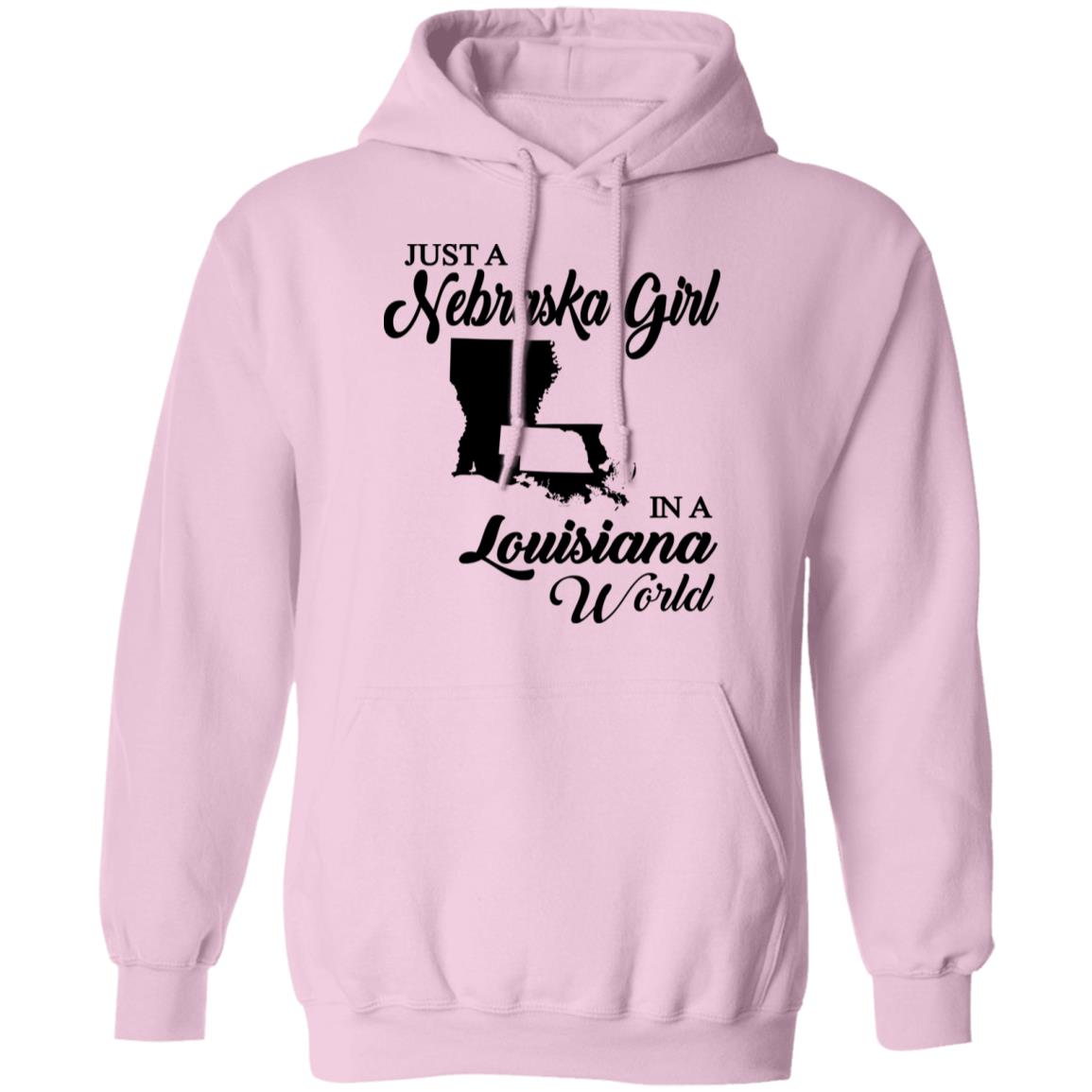 Just A Nebraska Girl In A Louisiana World T-Shirt - T-shirt Teezalo