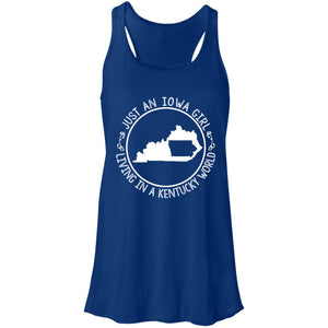 Just An Iowa Girl Living In A Kentucky World T-Shirt - T-shirt Teezalo