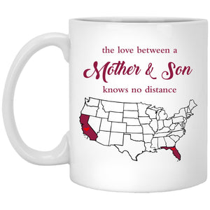 Florida California The Love Between Mother And Son Mug - Mug Teezalo