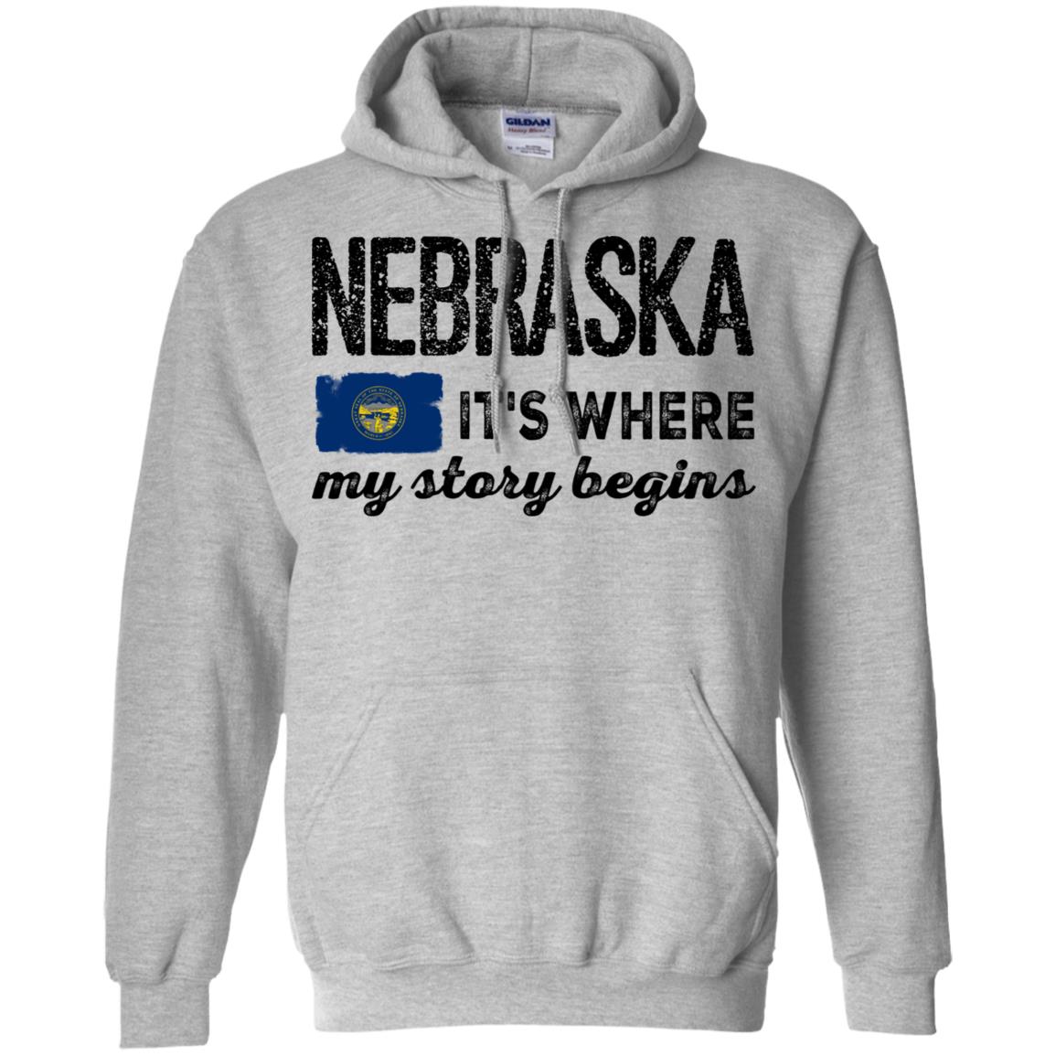 Nebraska It's Where My Story Begins T-Shirt - T-shirt Teezalo