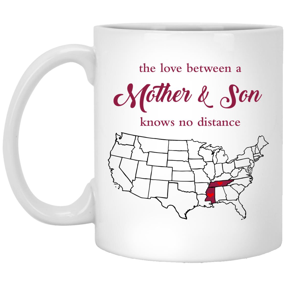 Tennessee Mississippi The Love Between Mother And Son Mug - Mug Teezalo