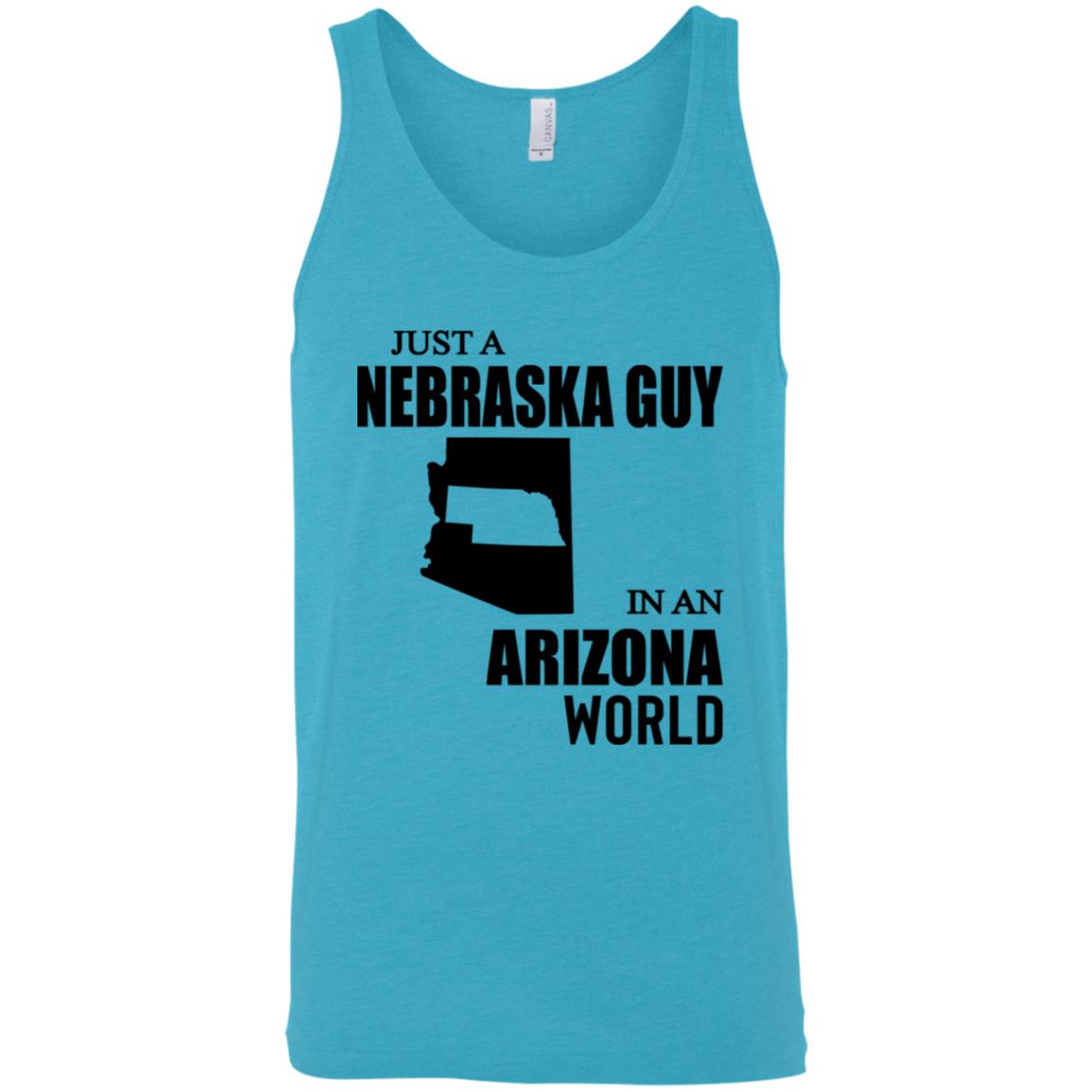 Just A Nebraska Guy In An Arizona World T-shirt - T-shirt Teezalo