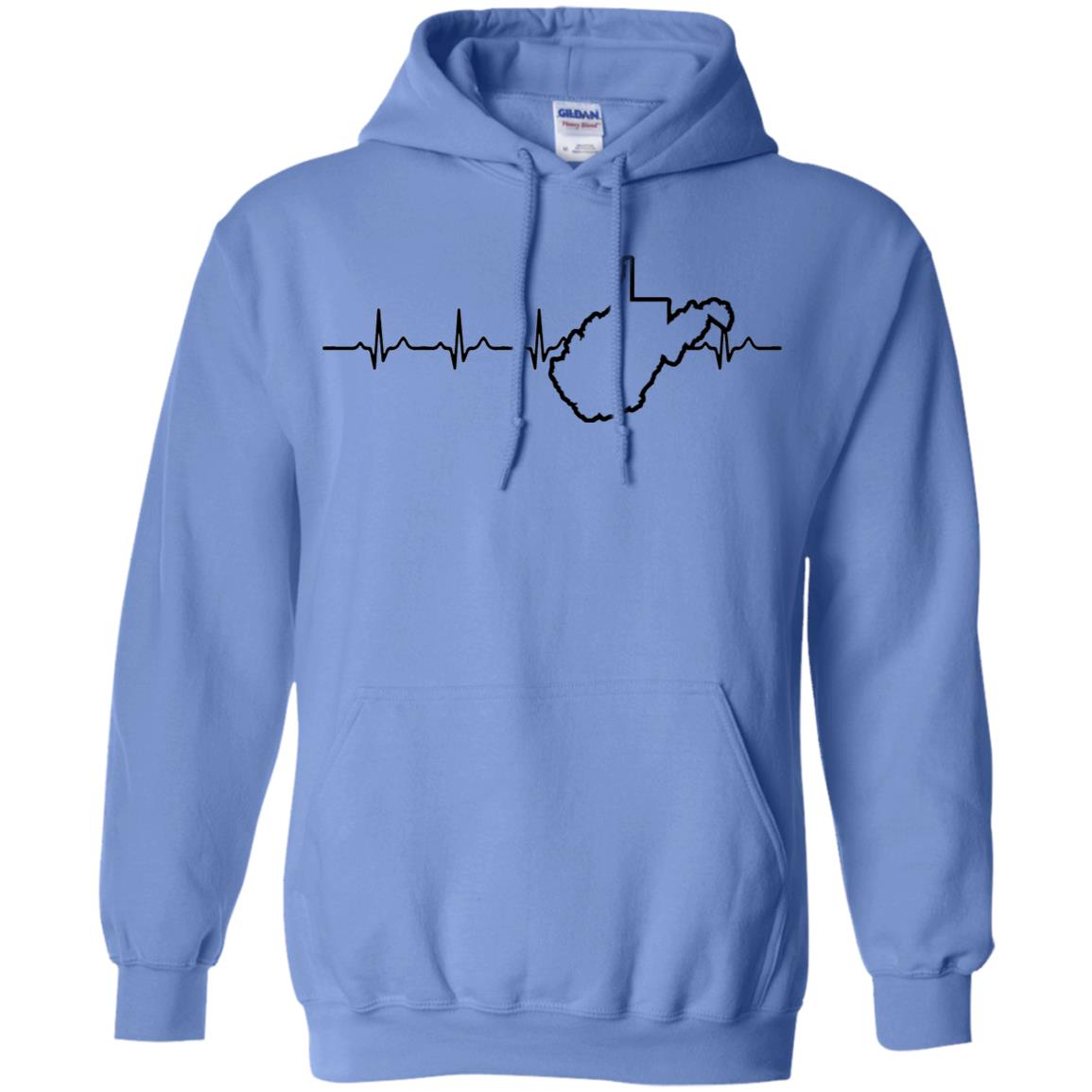 West Virginia Heartbeat Hoodie - Hoodie Teezalo