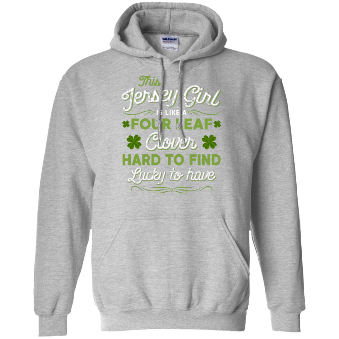 This Jersey Girl Is Like A Four Leaf Clover T-Shirt - T-shirt Teezalo