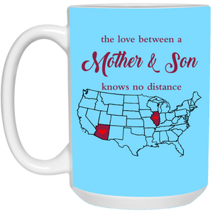 Illinois Arizona The Love Between Mother And Son Mug - Mug Teezalo