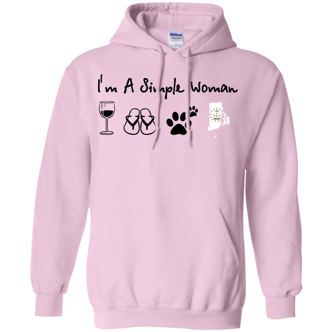 Rhode Island I'm Just A Simple Woman Hoodie - Hoodie Teezalo