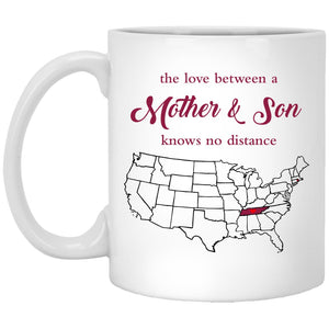 Tennessee Rhode Island The Love Between Mother And Son Mug - Mug Teezalo