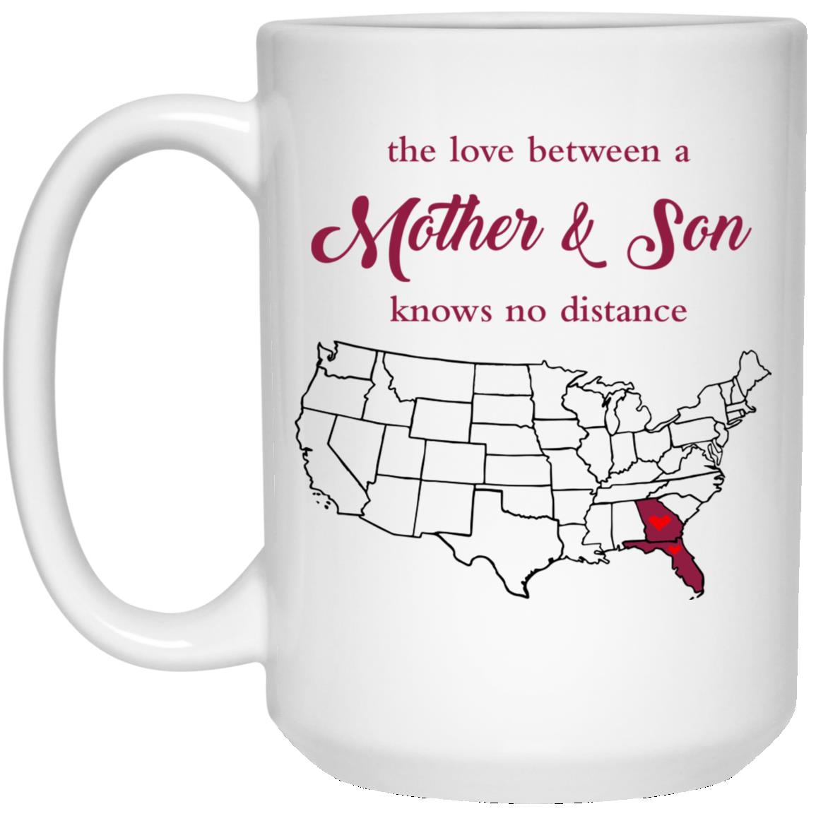 Florida Georgia The Love Between Mother And Son Mug - Mug Teezalo
