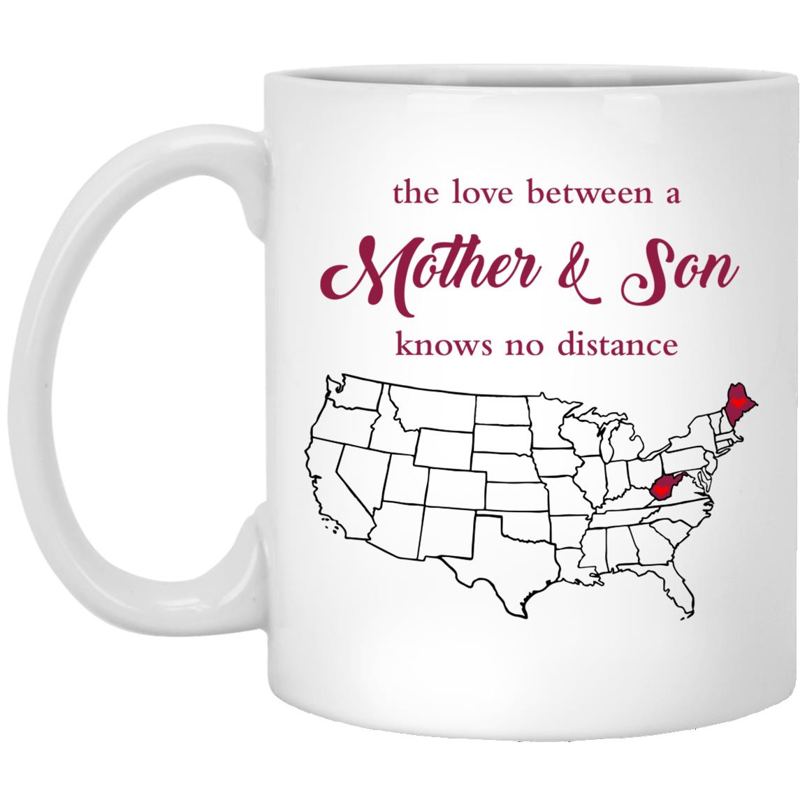 West Virginia Maine The Love Between Mother And Son Mug - Mug Teezalo