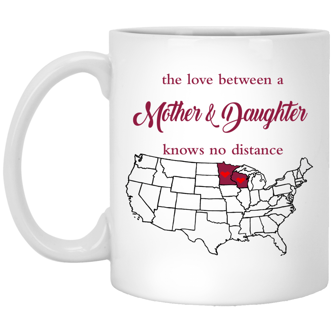 Wisconsin Minnesota The Love Mother And Son Mug - Mug Teezalo