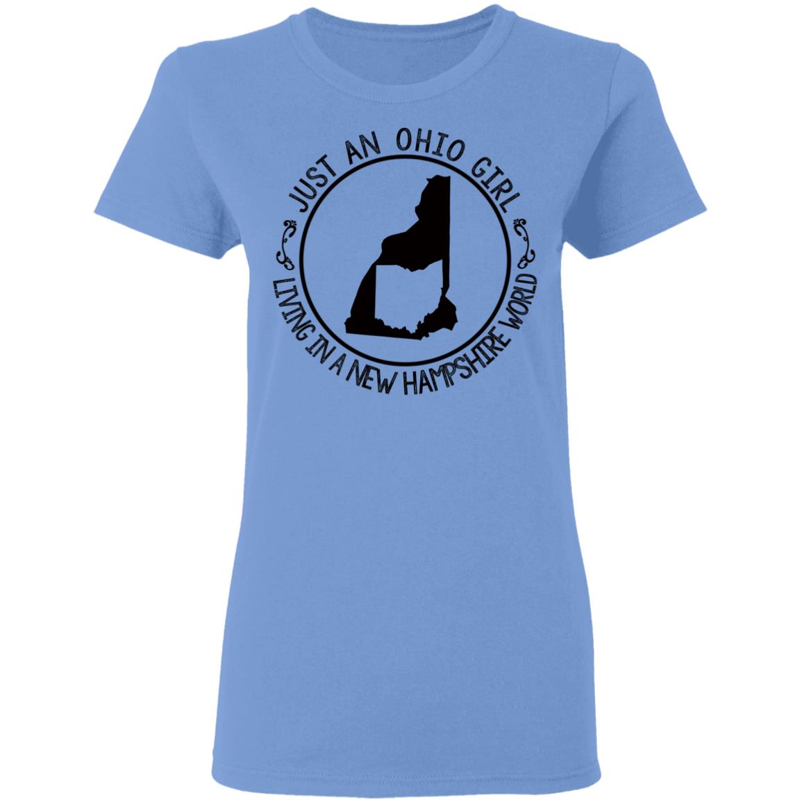 Ohio Girl In New Hampshire World Hoodie - T-shirt Teezalo