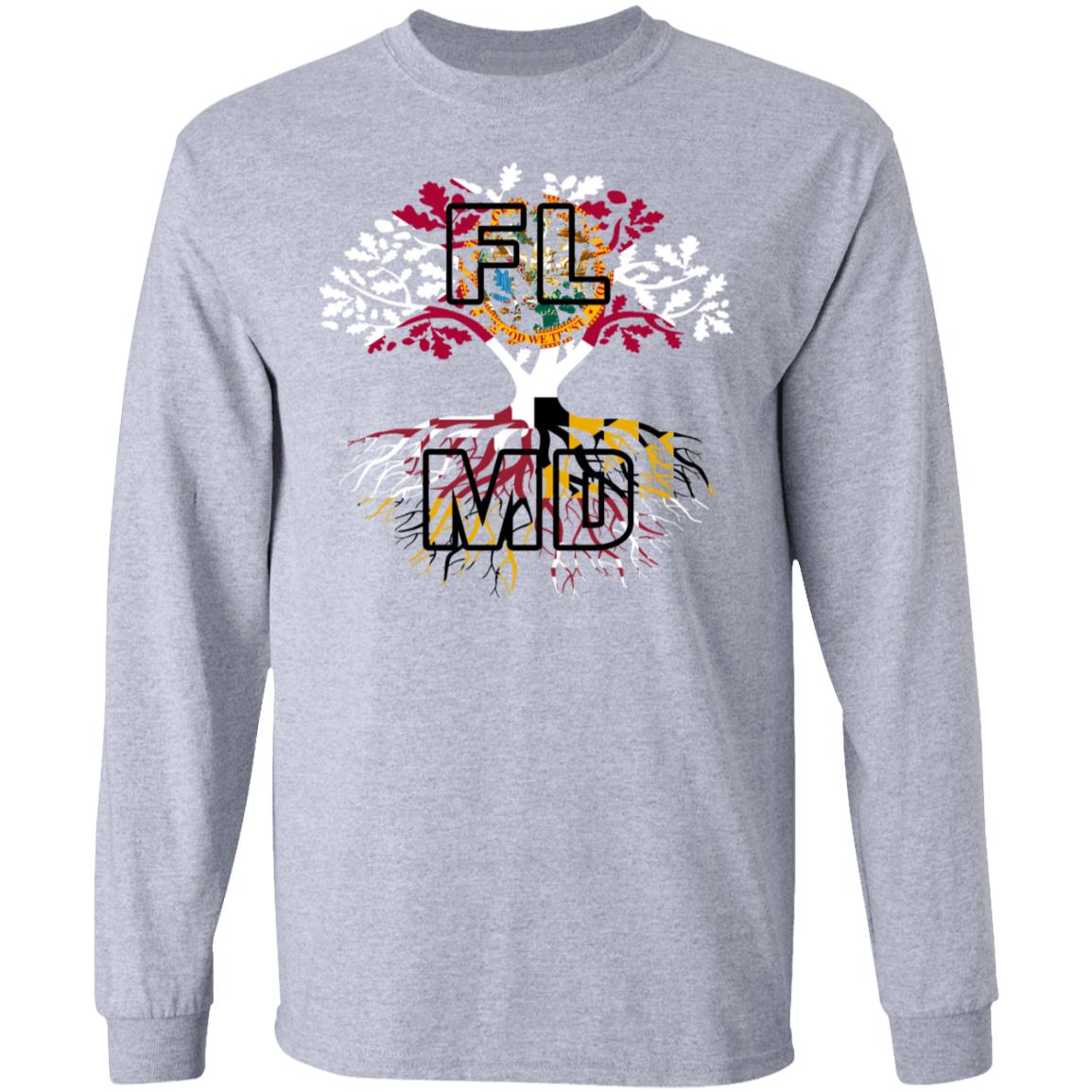 Live In Florida With Maryland Roots T-Shirt - T-shirt Teezalo