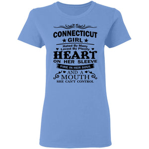 Connecticut Girl Hated By Many Loved By Plenty Hoodie - Hoodie Teezalo