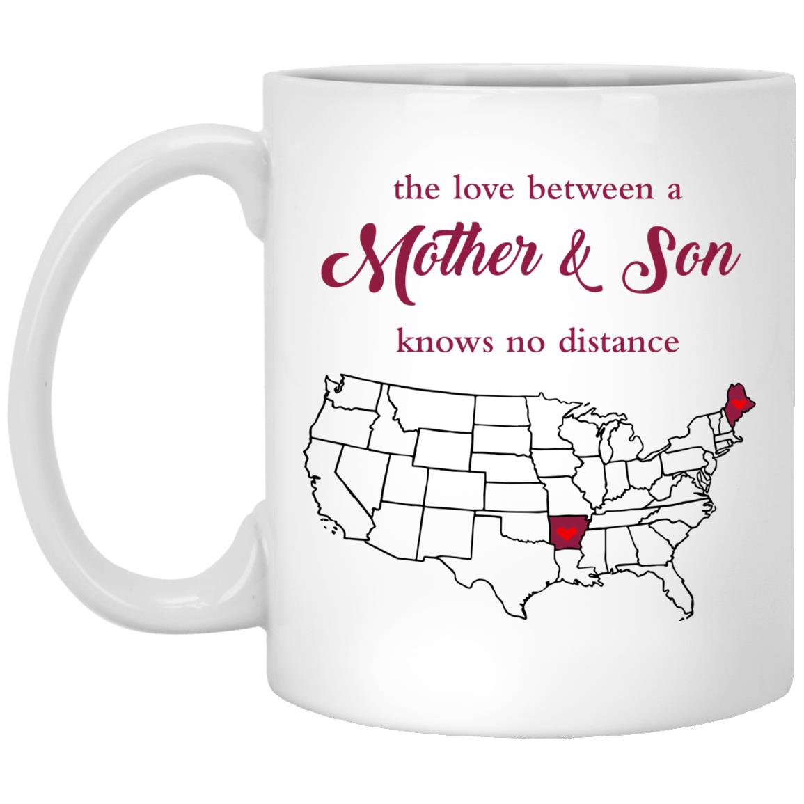 Maine Arkansas The Love Between Mother And Son Mug - Mug Teezalo