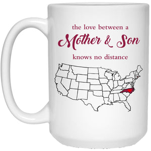 Rhode Island North Carolina The Love Between Mother And Son Mug - Mug Teezalo