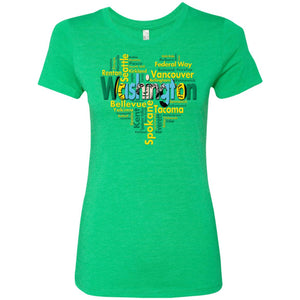 Washington City Heart T-Shirt - T-shirt Teezalo