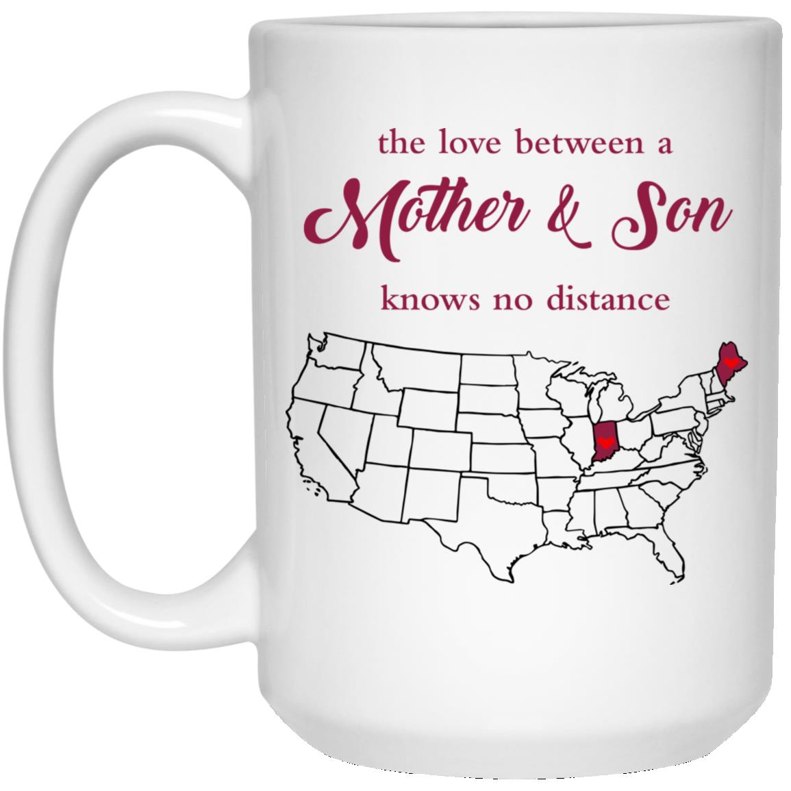 Maine Indiana The Love Between Mother And Son Mug - Mug Teezalo