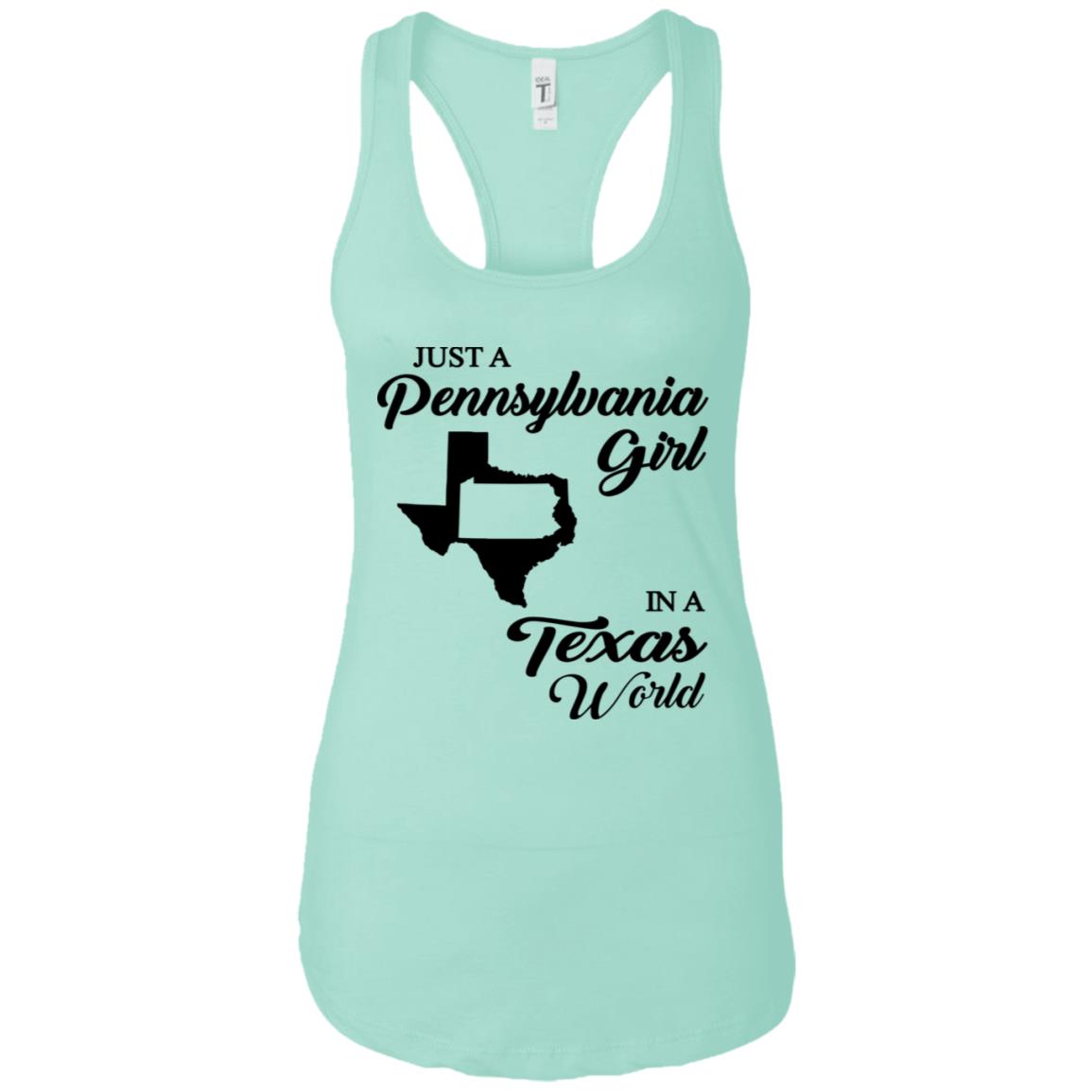 Just A Pennsylvania Girl In A Texas World T-Shirt - T-shirt Teezalo