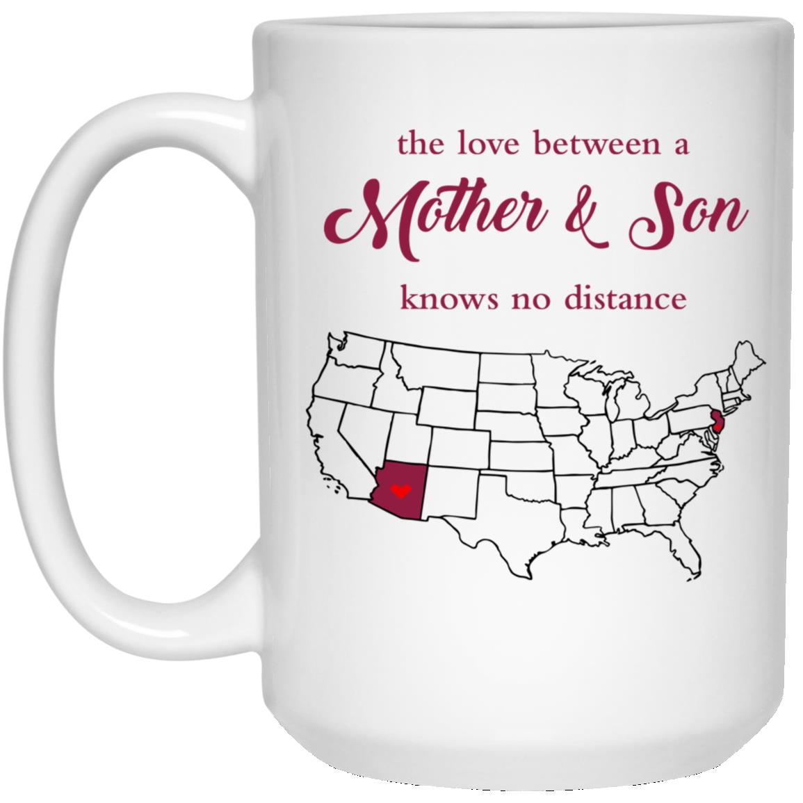 New Jersey Arizona The Love Between Mother And Son Mug - Mug Teezalo