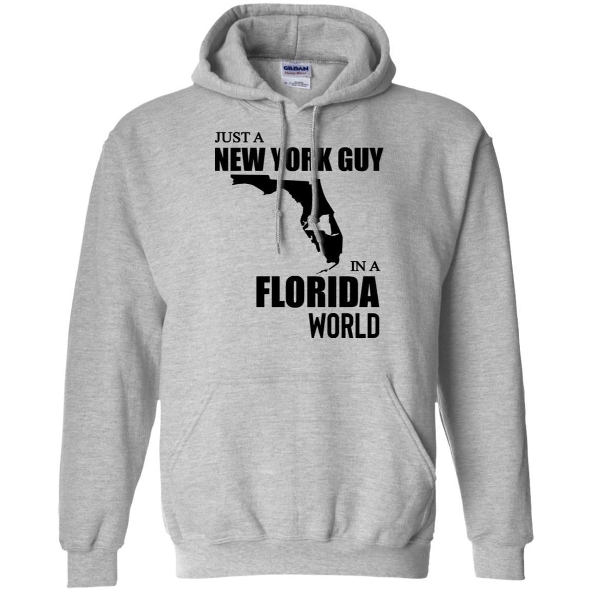 Just A New York Guy In A Florida World T-Shirt - T-shirt Teezalo
