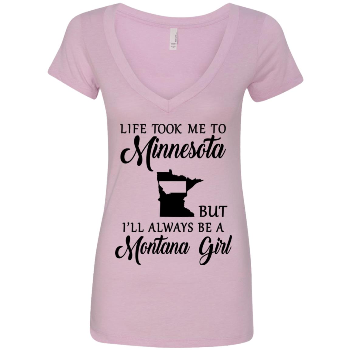 Montana Girl Life Took Me To Minnesota T-Shirt - T-shirt Teezalo