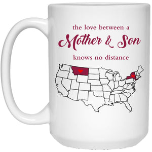 Montana New York	The Love Between Mother And Son Mug - Mug Teezalo