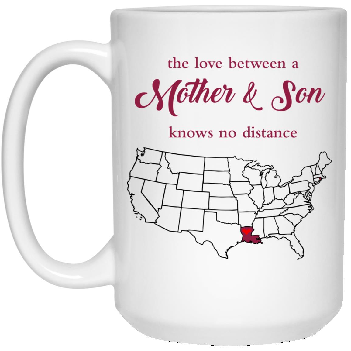 Rhode Island Louisiana The Love Between Mother And Son Mug - Mug Teezalo