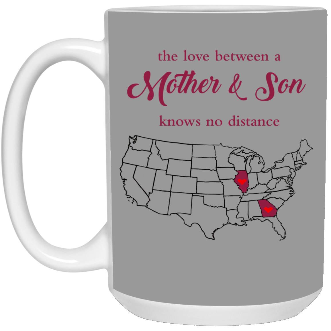 Illinois Georgia The Love Between Mother And Son Mug - Mug Teezalo