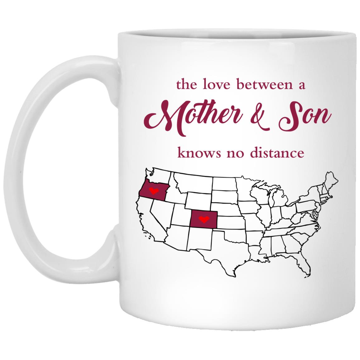 Colorado Oregon The Love Between Mother And Son Mug - Mug Teezalo