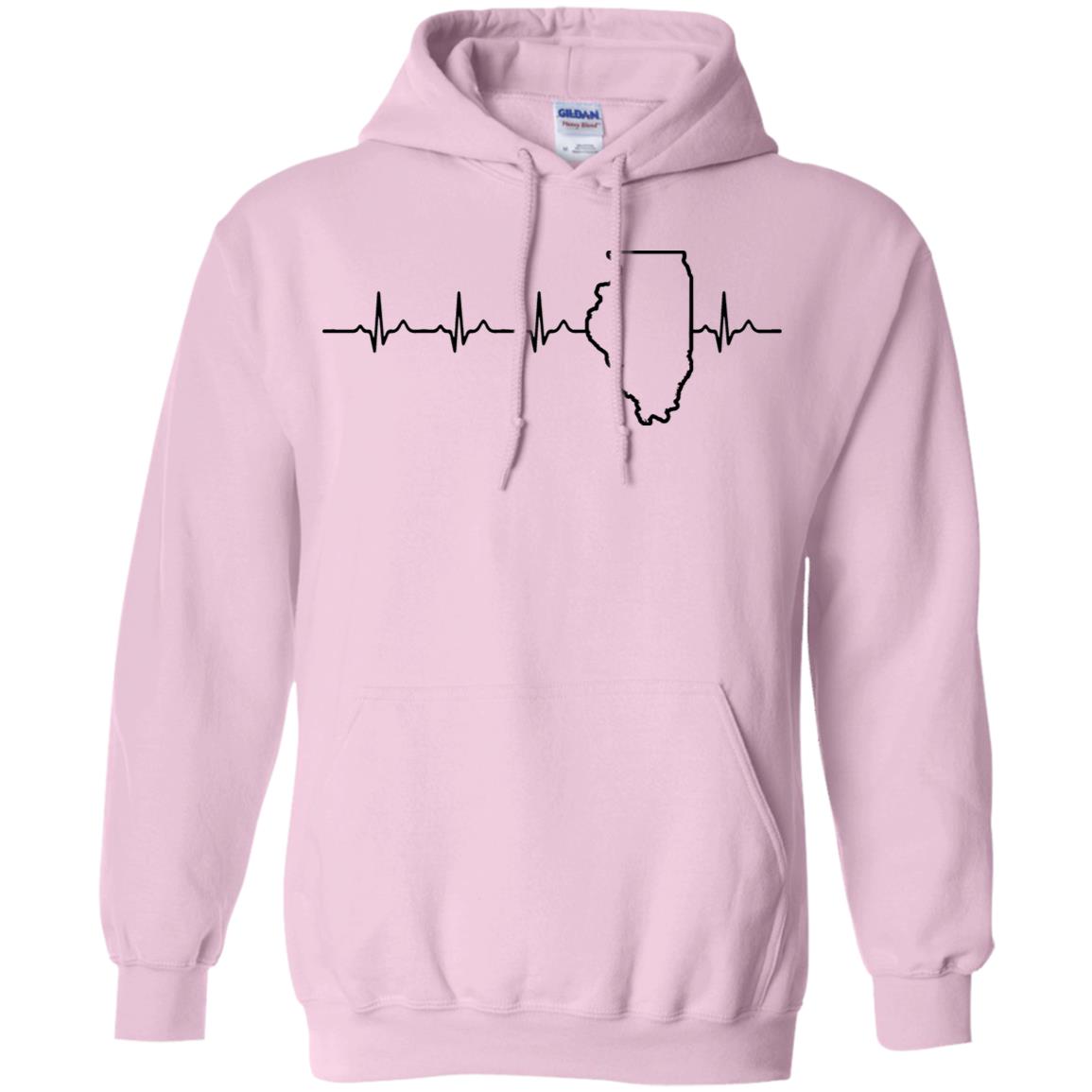 Illinois Heartbeat Hoodie - Hoodie Teezalo