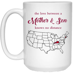 Connecticut Kentucky The Love Between Mother And Son Mug - Mug Teezalo
