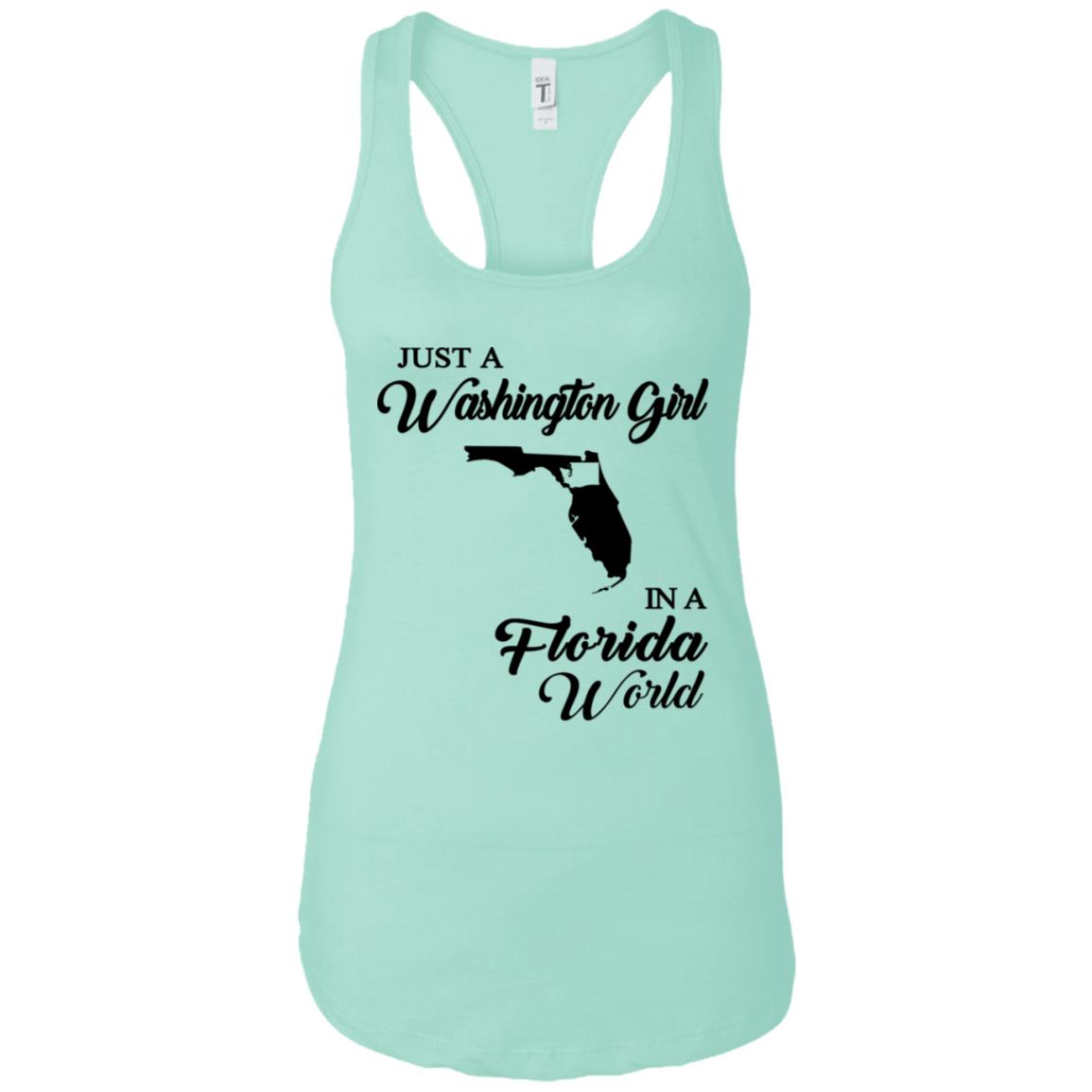 Just A Washington Girl In A Florida World T-Shirt - T-shirt Teezalo