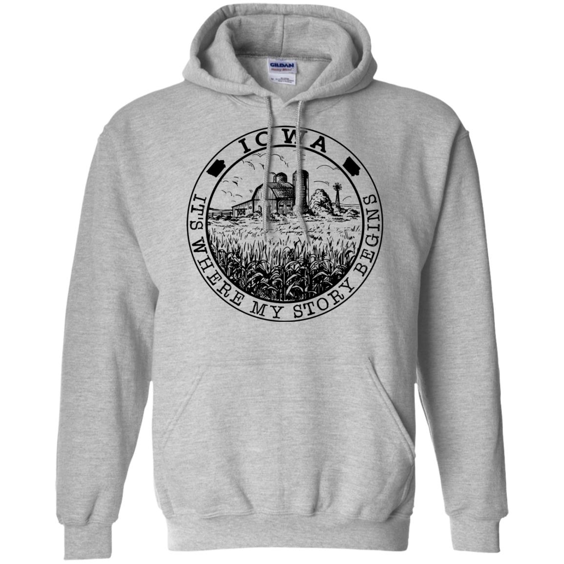 Iowa It's Where My Story Begins T- Shirt - T-shirt Teezalo