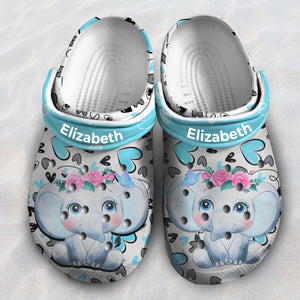 Elephant Personalized Clogs Shoes With Elephant Cute