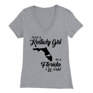 Just A Kentucky Girl In A Florida World T-shirt - T-shirt Teezalo