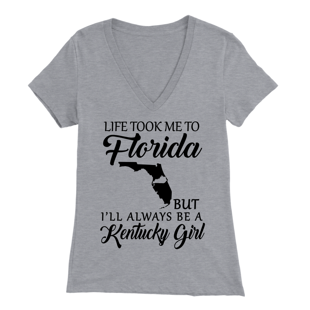 Life Took Me To Florida But Always Be A Kentucky Girl T-shirt - T-shirt Teezalo